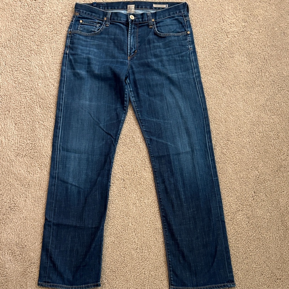 Citizens of Humanity Men's Straight Jeans in Dark Indigo size 34